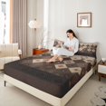 thumbnail image 5 of Homewish 3 Pieces Brown Vintage Sheet Set, Twin - Boho Aztec (Western), 5 of 8