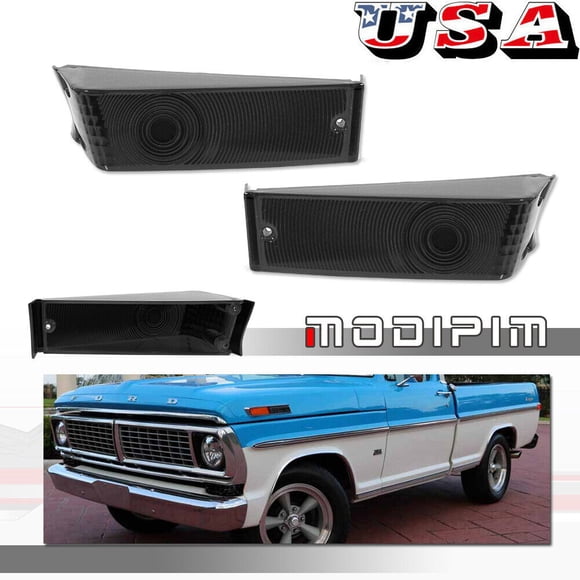 Smoked black turn signal lens suitable for 70-72 for Ford F100 F250 F350 pickup trucks-