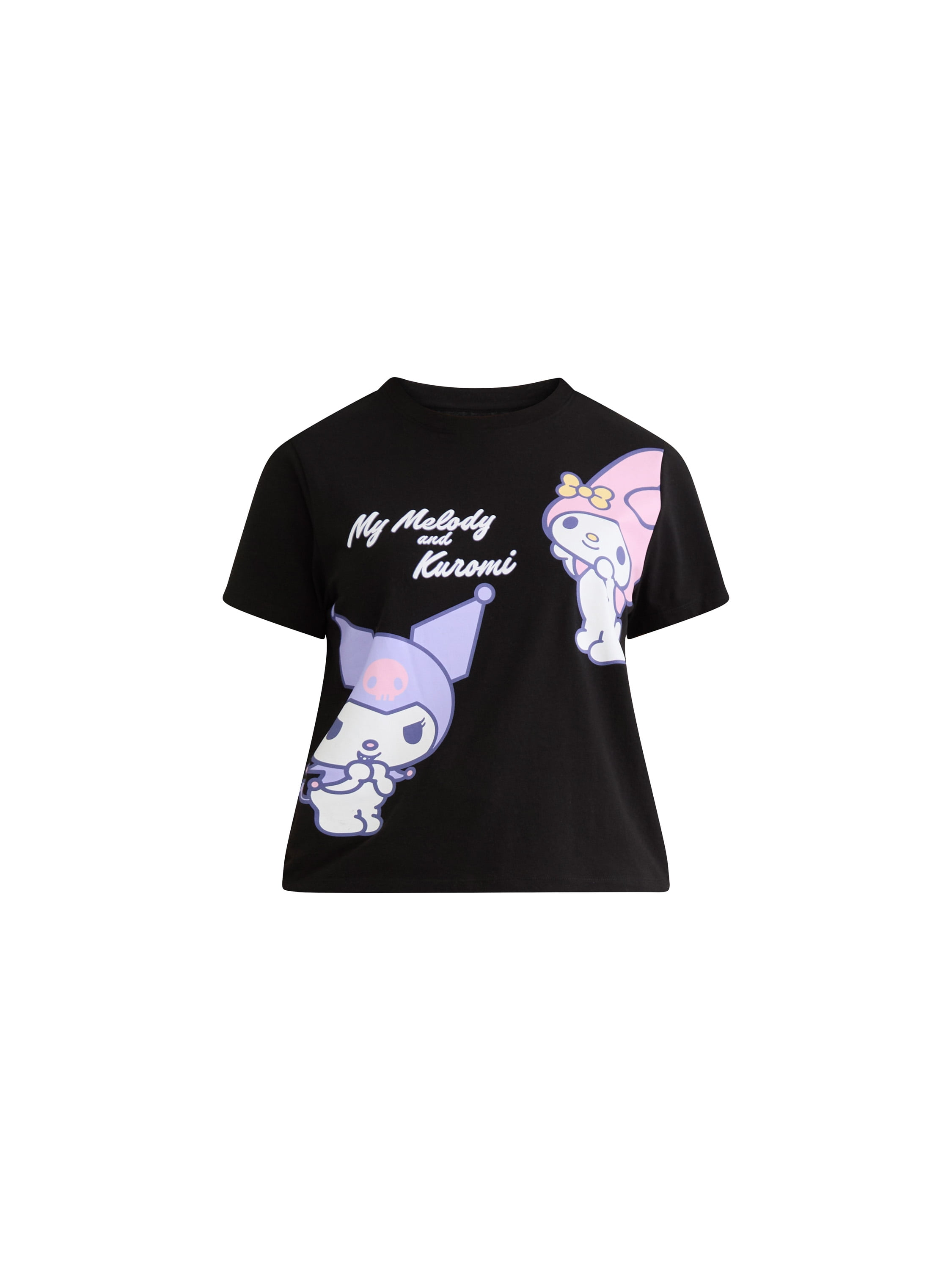 My Melody and Kuromi Women's and Women's Plus Graphic Tee and Shorts Set, 2-Piece, Sizes XXS-2XL