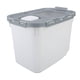 thumbnail image 3 of 22 lb Rice Storage Container, Clear Flip Lid Rice Flour Storage Box, Large Capacity Rice Bucket, Airtight and Moisture Proof, White, 3 of 4
