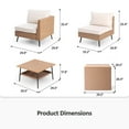 thumbnail image 6 of LAUSAINT HOME 6-Piece Patio Furniture Set, Outdoor Wicker Conversation Set with Storage Box and Beige Cushions, 6 of 9
