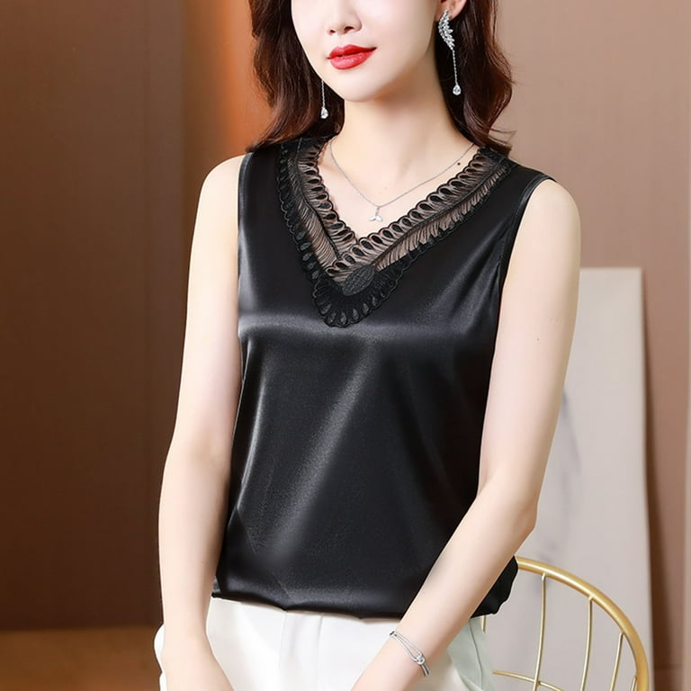 Women Summer Tops V Neck Net Yarn Short Sleeved T Shirt Women's