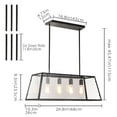 thumbnail image 5 of 4-Light Farmhouse Chandelier for Kitchen Island, Ceiling Light Fixture with Clear Glass Panels Pendant, 5 of 5