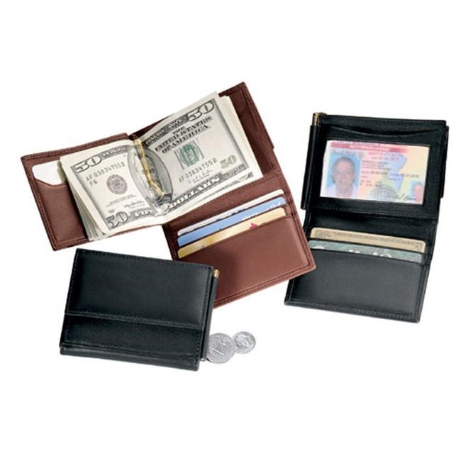 Men's Money Clip Bifold Wallet in Genuine Leather
