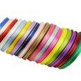 thumbnail image 3 of (25 yardas/rollo) cinta de raso de una sola cara con borde dorado de 6mm, venta al por mayor, embalaje de regalo, decoración de Navidad, cintas de tela Manual DIY, 3 of 4