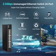 thumbnail image 2 of Switch Ethernet YuanLey de 24 puertos 2.5Gbps con 24 puertos RJ45 de 2.5G, 2 of 7