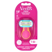 Gillette Venus Snap Cosmo Pink with Extra Smooth Womens On-the-Go Razor, 1 Handle & 1 Refill