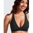 thumbnail image 4 of CRZ YOGA Butterluxe Deep V-Neck Sports Bras for Women Criss Cross Padded Top Wireless Yoga Bras, 4 of 5