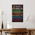 thumbnail image 5 of Library Rules Reading Wall Art Poster Bedroom Prints (2)Home Decor Hanging Picture Canvas, 5 of 7