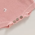 thumbnail image 6 of Okbabeha Baby Girl Chunky Sweater Knit Oversized Sweatshirt Romper Onesie Embroidery Crewneck Pullover Tops for Newborn, 6 of 7