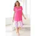 thumbnail image 6 of Dreams & Co. Plus Size Knit Sleep Capri, 6 of 6