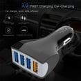 thumbnail image 4 of 4-Port Car Charger Fast Charging Adapter 1 to 4 Quick Charging Vehicles Phone Charger with 120cm Power Cable Cord White, 4 of 5
