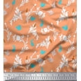 thumbnail image 1 of Soimoi polyester Crepe Fabric Leaves,Floral & Rabbit Animal Printed Craft Fabric by the Yard 42 Inch Wide, 1 of 1