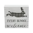 thumbnail image 3 of VHC Brands Bunny Hop Every Bunny Welcome Buffalo Check MDF Block Sign 5x5, Spring Decor, Home Decorations for Wall or Door, Spring and Easter Hanging Decoration, 3 of 4