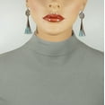 thumbnail image 2 of Boho Copper Tree of Life Tassel Earrings, Hypoallergenic Ear Wires, 2 of 3