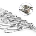 thumbnail image 2 of Bewildely 100x clavijas de tela de acero inoxidable Clips colgantes alfileres abrazadera de Metal a prueba de viento para lavandería Decoración del hogar 5cm, 2 of 6