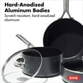 thumbnail image 3 of OXO Professional Hard Anodized Nonstick, 5 Piece Cookware Pots and Pans Set, Induction, Diamond reinforced Coating, Dishwasher Safe, Oven Safe, Black, 3 of 4