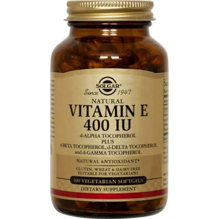 Natural Vitamin E 400 Iu Mixed Vegetarian Solgar 100 Softgel