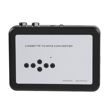 Suodoka Portable Cassette Tape to MP3 Converter USB Flash Drive Capture Audio Music Player Black