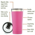 thumbnail image 6 of (2 pack) Ozark Trail 22 oz Insulated Stainless Steel Tumbler, Hot Pink, 6 of 12