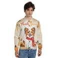 thumbnail image 4 of Happy Thanksgiving Papillon with Turkey Pumpkins Autumn Vibes All Over Print 3D Baseball Jacket Pap Butterfly Dog Lover Bomber Jacket Softball - 12018, 4 of 6