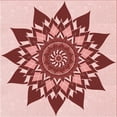 thumbnail image 1 of Ahgly Company Indoor Square Patterned Grapefruit Red Area Rugs, 4' Square, 1 of 6