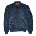 thumbnail image 3 of Men's Jacket Premium Padded Water Resistant Reversible Flight Bomber Outerwear, Silver, S, 3 of 6