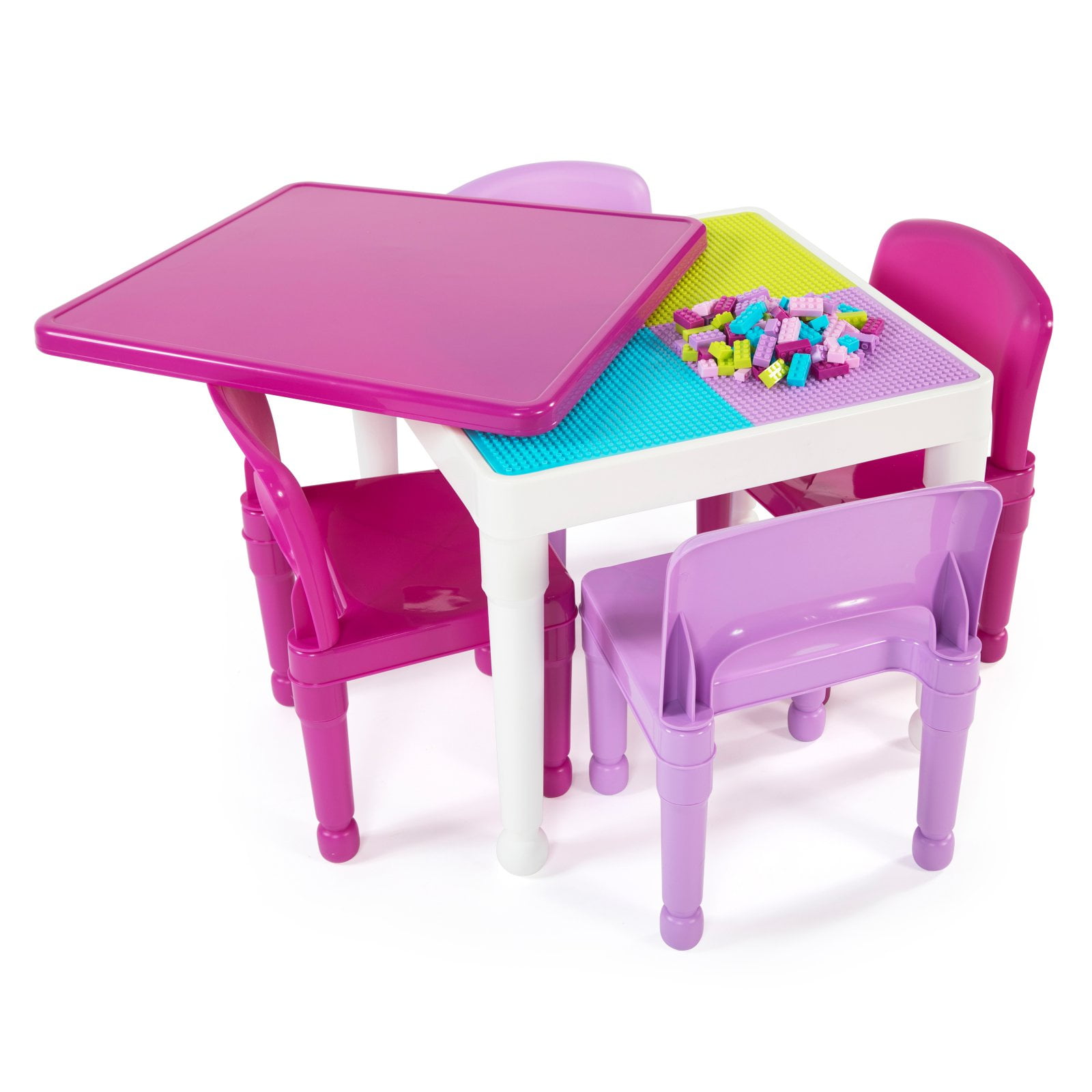 Best Choice Products 3-in-1 Kids Activity Table Set w/ Building 