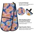 thumbnail image 4 of Dailycode Double Sided Oven Mitt with Loop Heat Resistant Kitchen Long Potholders 7" x 35" Vibrant Light Daisies Flower, 4 of 6