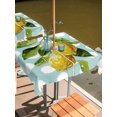 thumbnail image 2 of Outdoor Tablecloth with Umbrella Hole for Patio/Picnic/Party/Camping, Yellow Lemon Waterproof Table Cloth Square Cover Washable, Summer Oil Painting Fruits Polka Dot Green (54"x 54"), 2 of 9