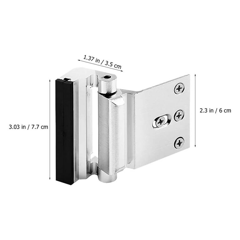 Home Security Door Lock, 2 Pack Child Proof Door Reinforcement Lock with  Screws for Inward Swinging Door, Double Safety Security Protection for Your