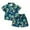 Green, variant on easter outfit toddler boy Boys Outfit 2Pcs Set Summer Beach Button Down Shirt Top + Shorts For Kids