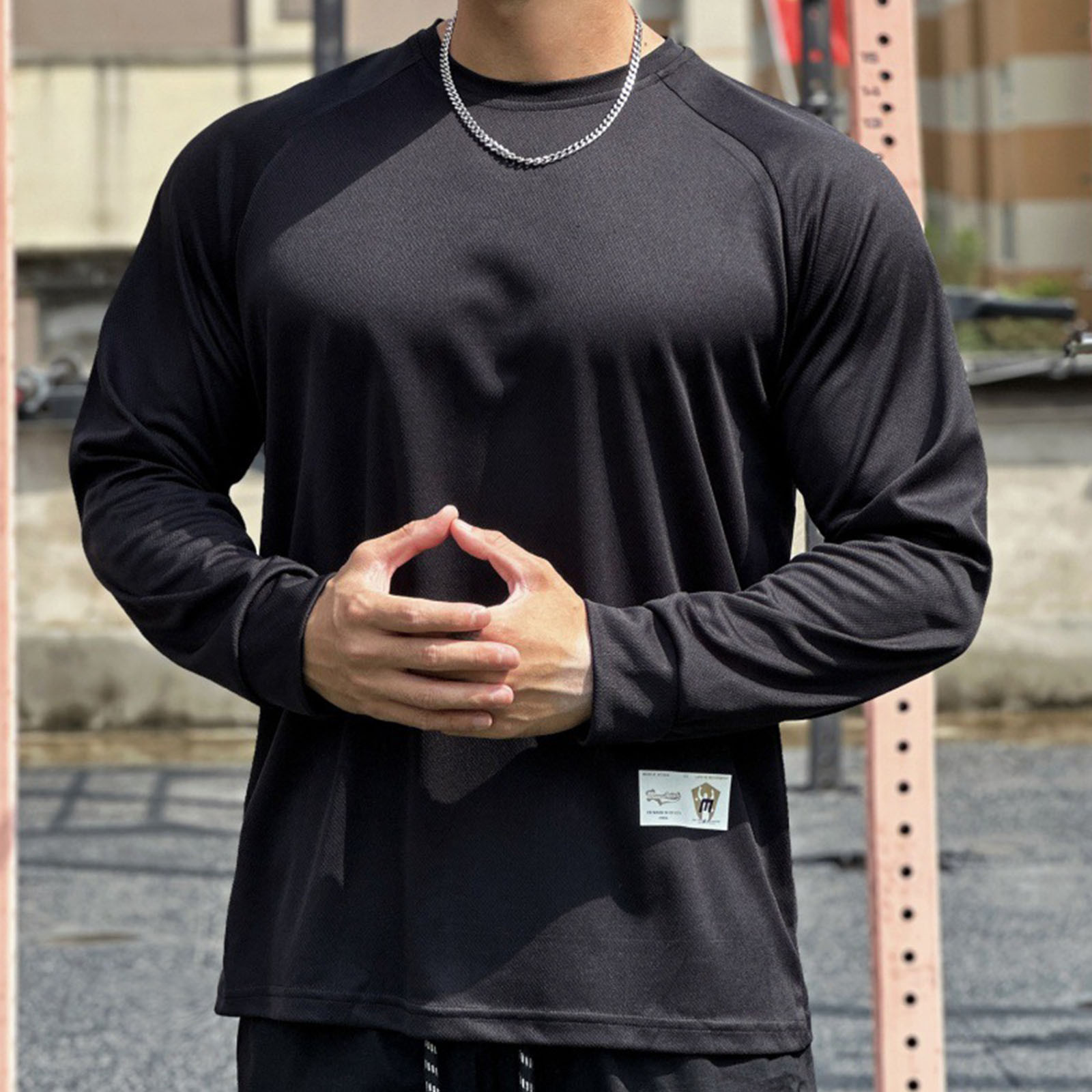 Camisetas de hombre con protección solar UPF 50+, manga larga, para correr, hacer ejercicio, atléticas, de gimnasio, verano, UV, natación, senderismo 4