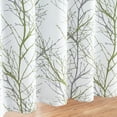 thumbnail image 4 of Decoultimatex Green White Tree Blackout Curtains for Living Room Noise Reducing Grey Curtains, 52" x 63" (2 Panels ), 4 of 6