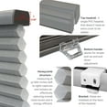 thumbnail image 4 of Linen Avenue Cordless Top Down Bottom Up Light Filtering Cellular Shade 32 W x 66 H, White (Arrives 1/4" Narrower), 4 of 9