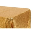 thumbnail image 1 of 1 Pc, Glitz Sequin 90"X156" Rectangular Tablecloth - Gold For Wedding Ceremonies & Receptions, Bridal Showers, Baby Showers, Quinceaneras, Anniversary Parties, Or Special Event, 1 of 1