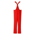 thumbnail image 4 of Cuoff Jumpsuits for Women Fashion Retro Bohemian Art Loose Casual Large Linen Suspender Pants Romper Red M, 4 of 5