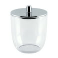 thumbnail image 2 of Mainstays Clear Plastic Covered Jar with Removable Chrome Lid with Knob 3-Piece Set, 2 of 6