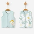thumbnail image 3 of 2025 Baby Vest For Girls & Boys Kid's Spring And Fall Spring Cotton Reversible Vest Jacket Sleeveless Undershirt Green, 3 of 4