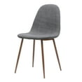 thumbnail image 6 of DUOSONG Mid-Century Dining Chair Fabric Upholstered Chair With Dark Walnut Wood Finished Metal Legs (Set Of 2), Light Gray Furniture Dining Furniture Seating for Dining, 6 of 12