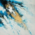 thumbnail image 3 of Atelier B Art Studio 12x12 Black Modern Framed Museum Art Print Titled - BLUE AND GOLD MARBLE, 3 of 5