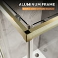thumbnail image 6 of Sunny Shower 36" W x 36" L x 72" H Corner Entry Shower Enclosure Sliding Shower Doors Brushed Gold Finish Framed with 1/4 in. Clear Tempered Glass, 6 of 10