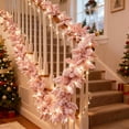 thumbnail image 5 of WEGFTDUOP 70.8In Christmas Simulation PVC Flocked Rattan Decor - Indoor Outdoor Flexible Artificial Garland for Home Fireplace Mantel Stairs Garden Party, 5 of 9
