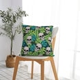 thumbnail image 5 of Pofeuu Skull and Palm Leaves Print Double-sided plush pillowcase Square Throw Pillow Covers Pillows Cover for Living Room Bedroom Sofa Couch Cushion Cover（No pillow core）-16"x16", 5 of 7