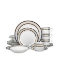 thumbnail image 2 of Euro Porcelain 57-pc Banquet Dinnerware Set, Luxury Tableware Dining Service for 8 (Greek Key Dark), 2 of 6