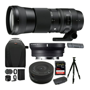 Sigma 150-600mm f/5-6.3 DG OS HSM Contemporary Lens for Canon EF Bundle  Includes Manufacturer Accessories + 72 inch Monopod with Quick Release + UV  