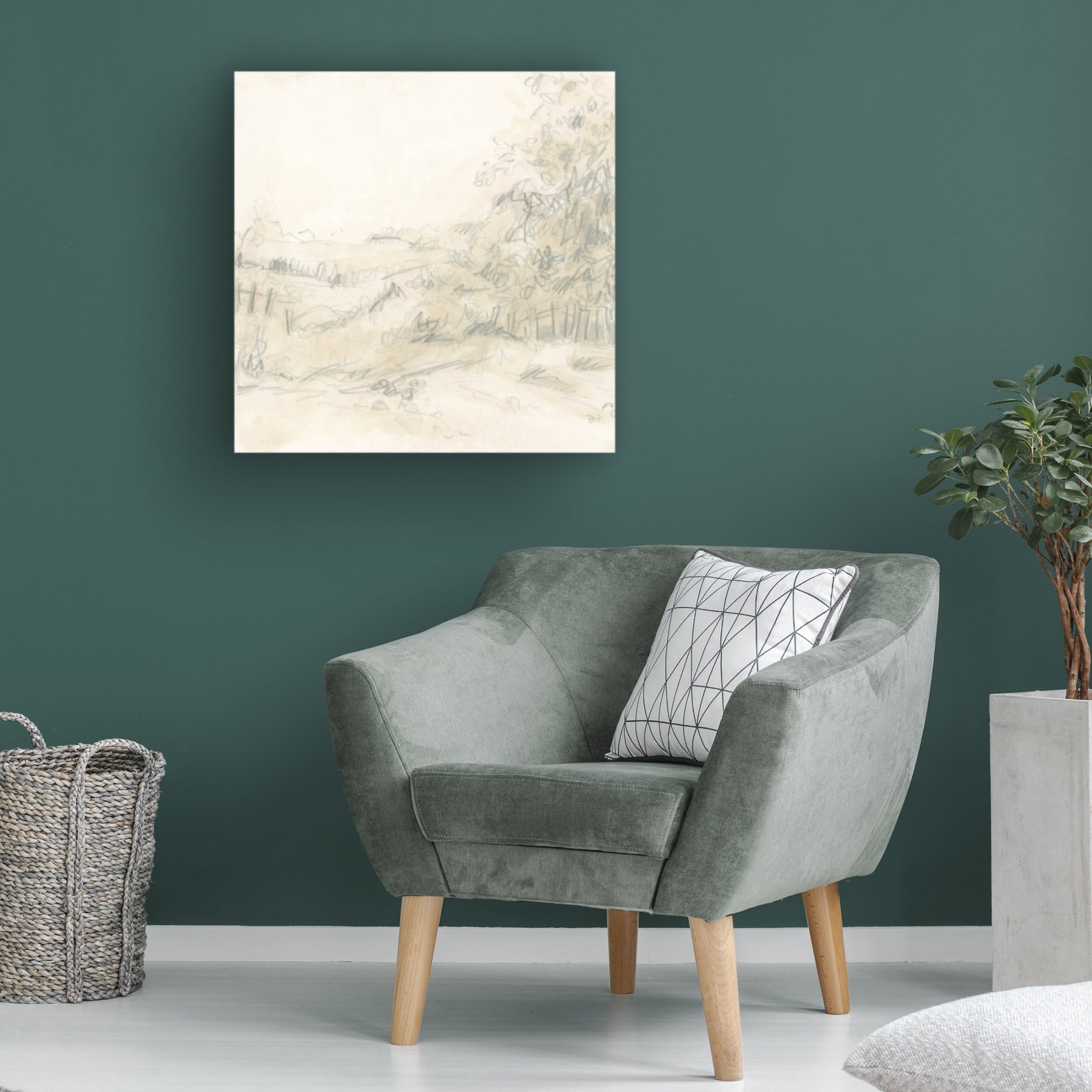 Trademark Fine Art June Erica Vess Parchment Field Study II Canvas Wall Art