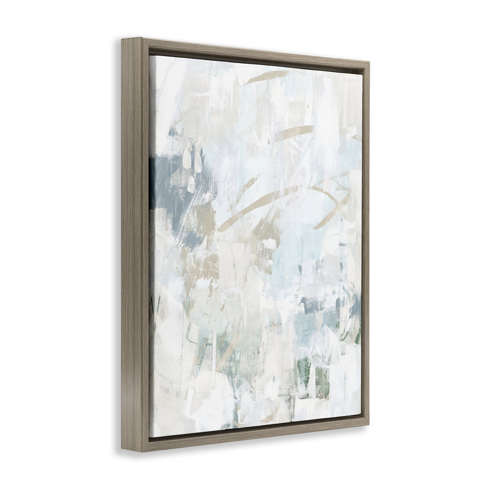 Stupell Industries Subtle Faded Abstraction Abstract Painting Brown Floater Framed Canvas Art Print Wall Art, 25 x 31