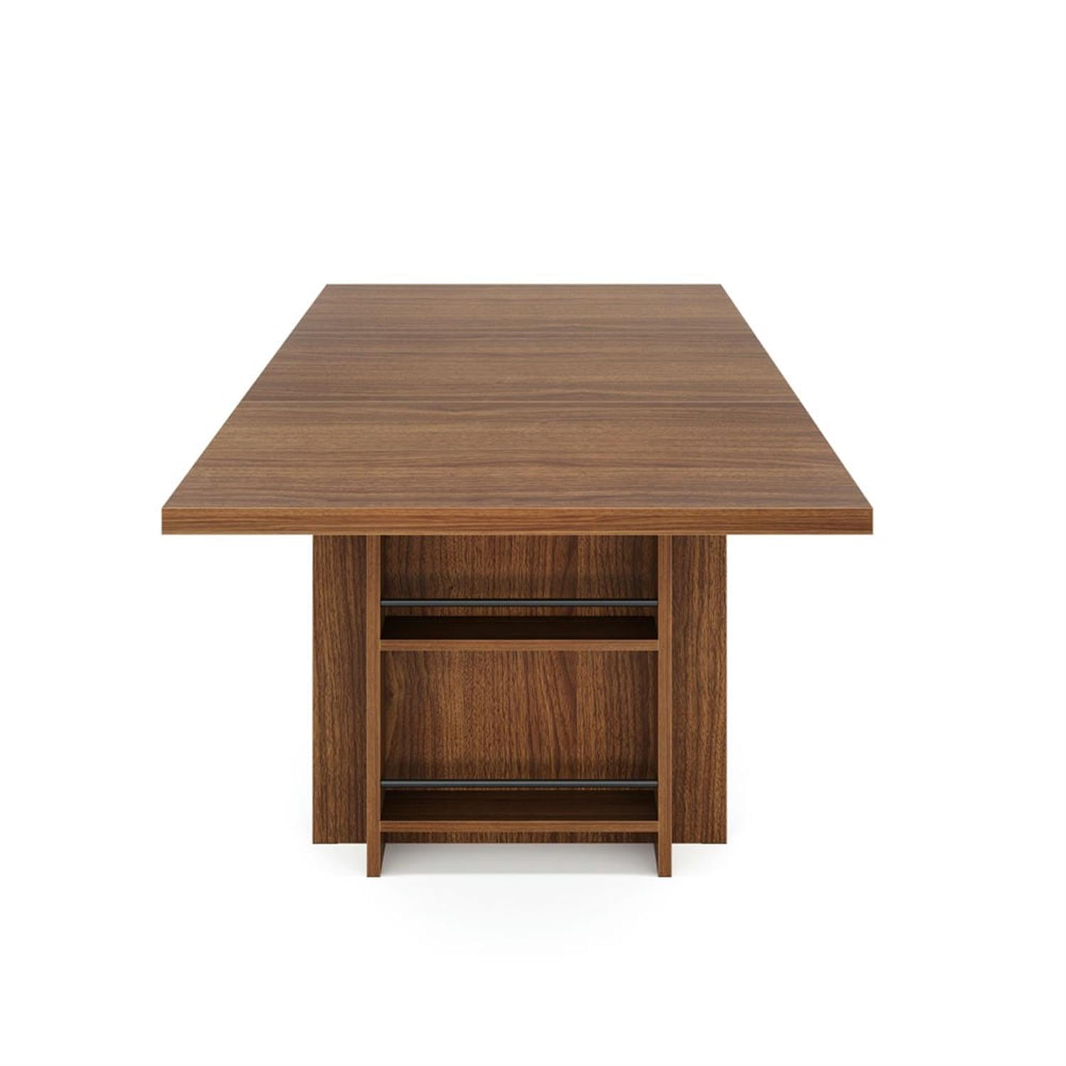Demi Bonn 63" Large Executive Computer Desk with Storage, Modern Duty Study Writing Gaming Table for Home Office, Rustic Brown
