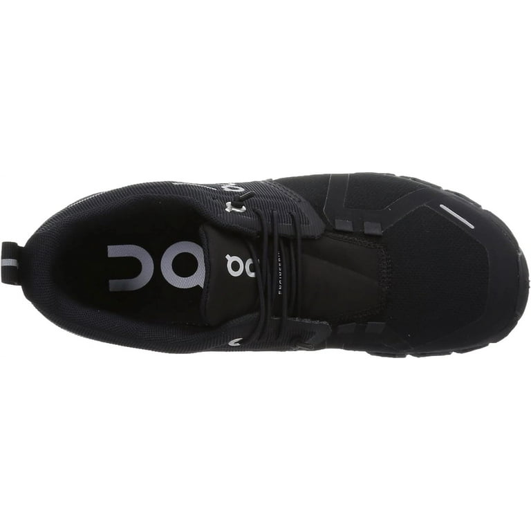 ON All Black Women's Cloud 5 Waterproof Running Shoes, Sports